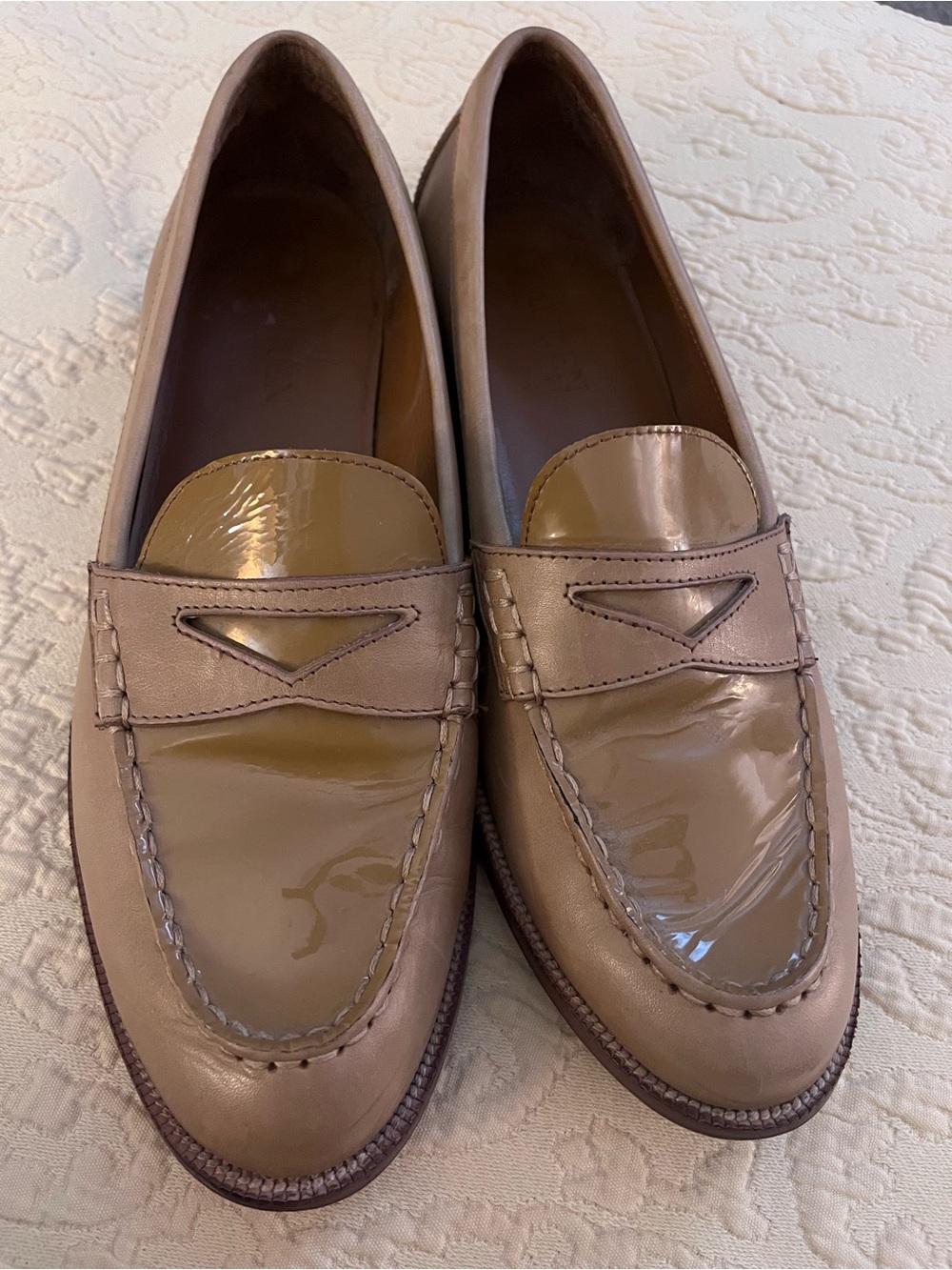 Ralph Lauren Women's Patent-Trim Leather Penny Loafers